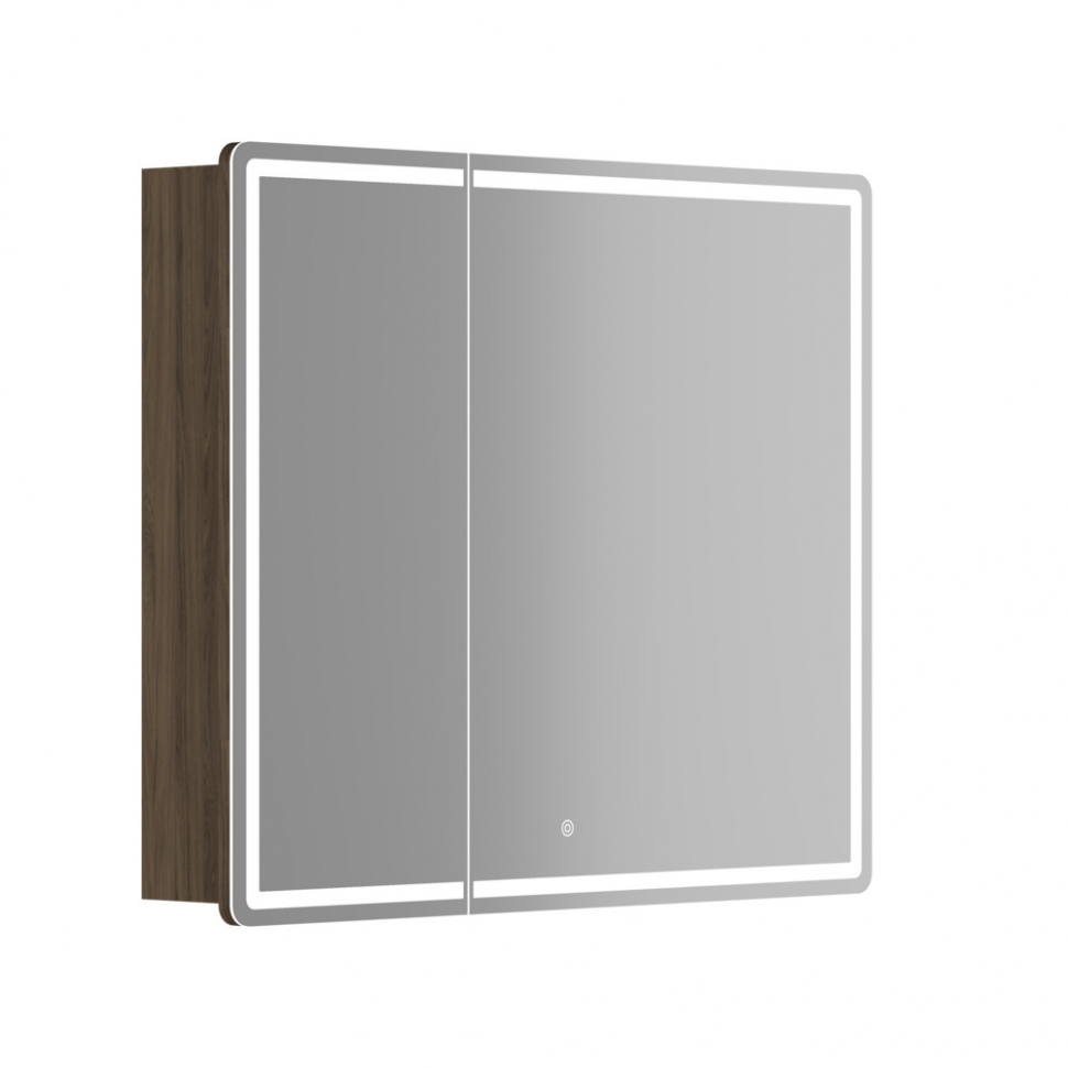 Зеркальный шкаф SANCOS для ванной комнаты SANCOS Mirror 890x150х740 мм, с LED подсветкой, цвет дуб чарльстон, MI90ECH
