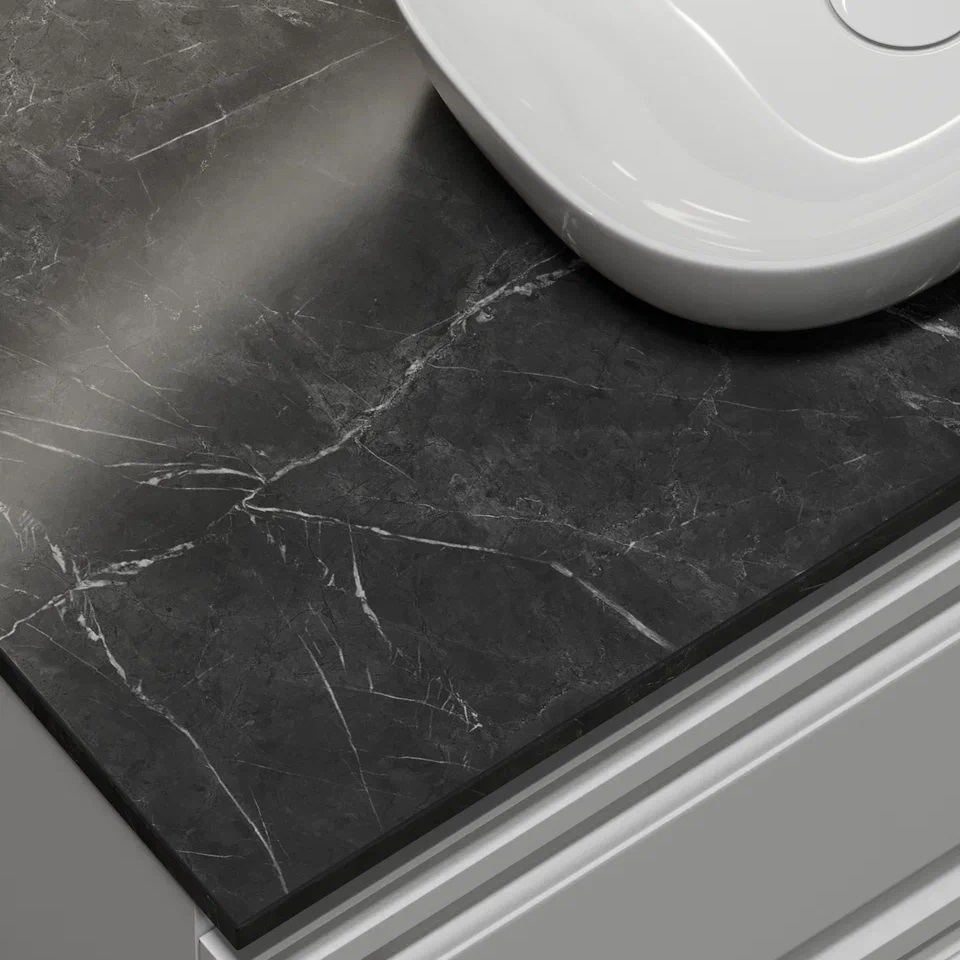 Столешница для ванной комнаты SANCOS 1000х460 с отверстием под смеситель, цвет black sky, артикул TT100A1X, TT100A1X