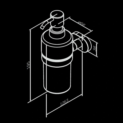 Дозатор для мыла настенный стеклянный AM.PM Sense L A7436900 хром
