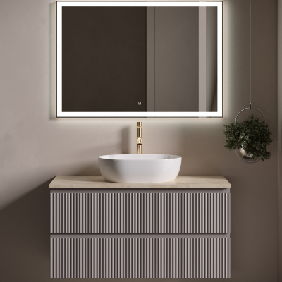 Столешница для ванной комнаты SANCOS 1000х460 с отверстием под смеситель, цвет kreman, артикул TT100A2X, TT100A2X