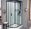 Душевая кабина Frank F411R Black без крыши 110x80см, 114005