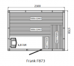 Финская сауна Frank F874 230х170x210 см кедр, 887778