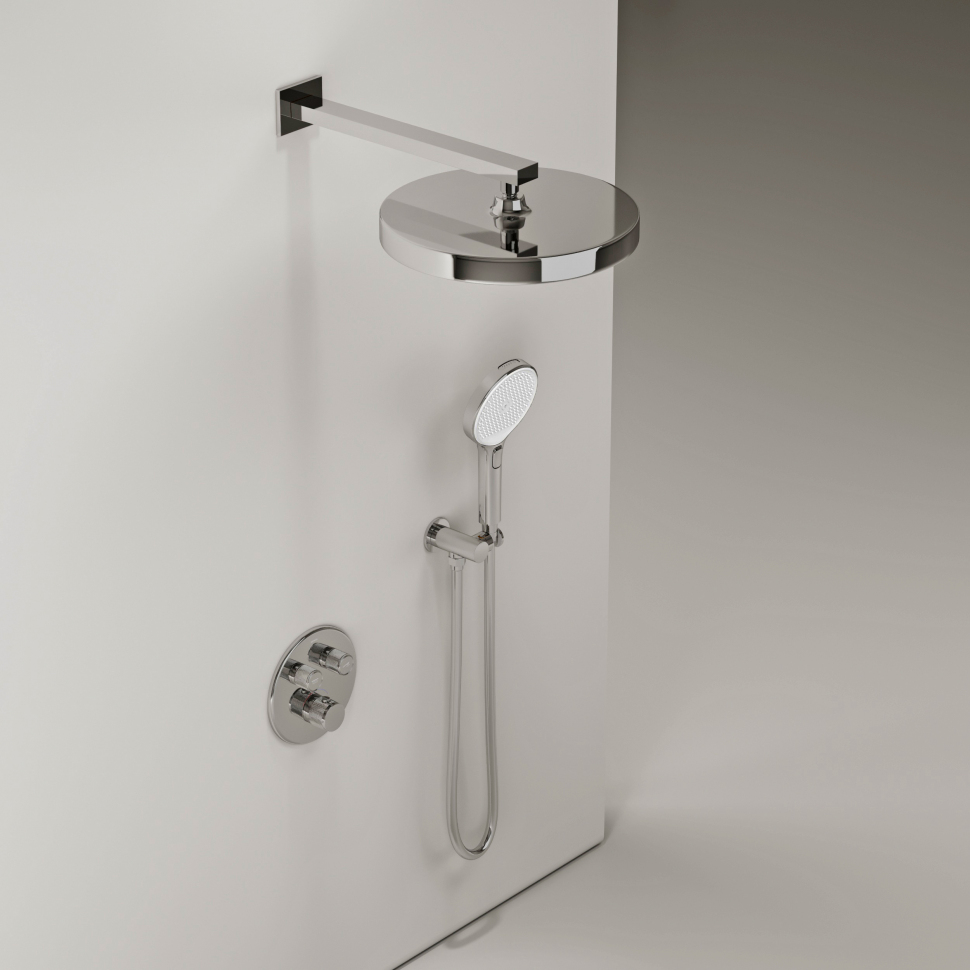 Душевой комплект SANCOS Space встраиваемый c термостатическим смесителем, цвет хром , SC3006CH