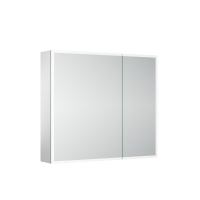 Зеркальный шкаф SANCOS для ванной комнаты из алюминия SANCOS Evoke 800x700х136 мм с LED подсветкой арт. SC8080