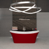 Ванна Frank F6104 White/Red 170х75 см, 125121