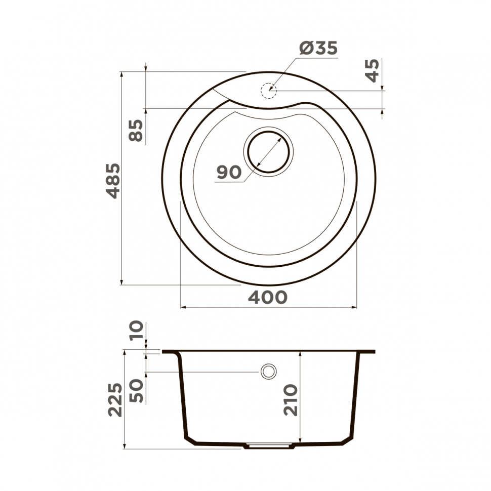 Кухонная мойка Omoikiri Yasugata 48R-BE Tetogranit/ваниль, 4993131