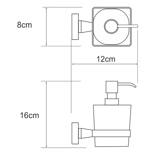 Дозатор для жидкого мыла Wasserkraft Dill K-3999