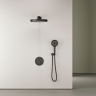 Душевой комплект SANCOS Space встраиваемый c термостатическим смесителем, цвет черный матовый , SC3006MB