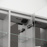 Зеркальный шкаф SANCOS для ванной комнаты из алюминия SANCOS Evoke 900x700х136 мм с LED подсветкой, SC8090
