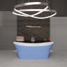 Ванна Frank F6104 White/Light blue 170х75 см, 125122