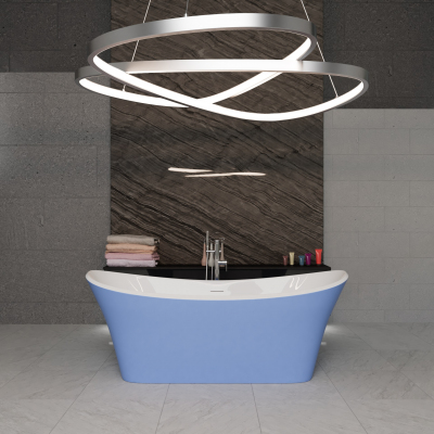 Ванна Frank F6104 White/Light blue 170х75 см, 125122