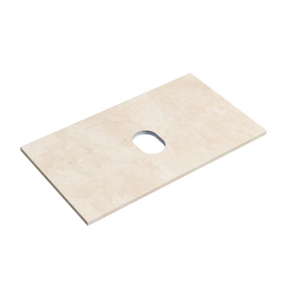 Столешница для ванной комнаты SANCOS 800х460 без отверстия под смеситель, цвет kreman, артикул TT80A2, TT80A2