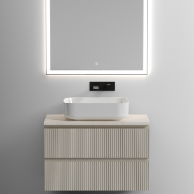 Столешница для ванной комнаты SANCOS 800х460 без отверстия под смеситель, цвет kreman, артикул TT80A2, TT80A2