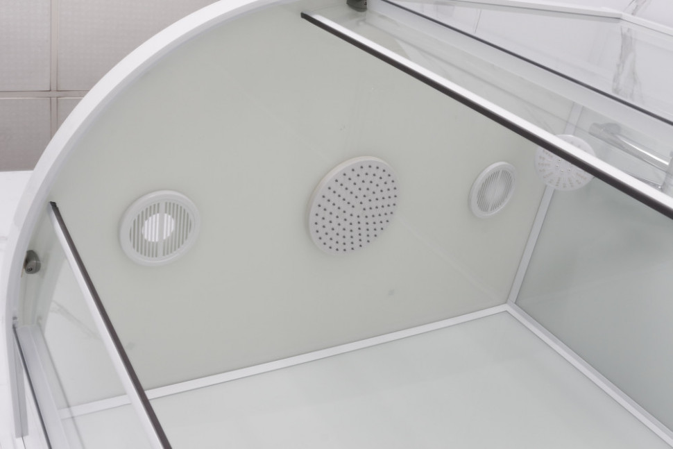 Душевая кабина Frank F418R М White правосторонняя матовое стекло 100х80 см, 20014