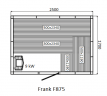 Финская сауна Frank F875 250х170x210 см кедр, 875578