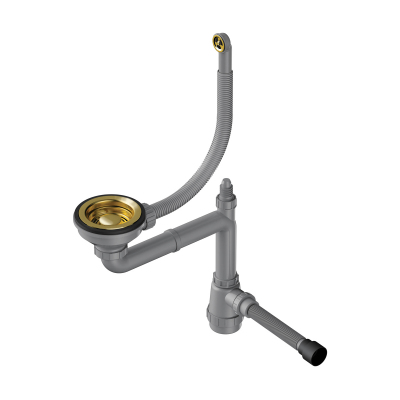 Арматура для одночашевых моек с круглым переливом Omoikiri WK-1-R-G, 4956499