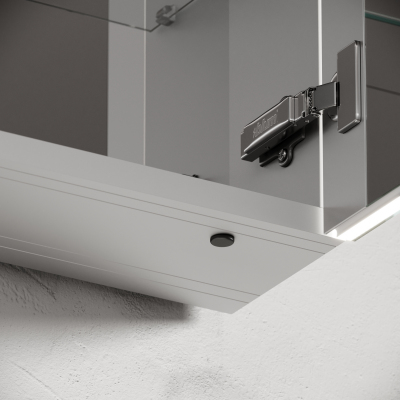 Зеркальный шкаф SANCOS для ванной комнаты из алюминия SANCOS Evoke1000x700х136 мм с LED подсветкой, SC80100