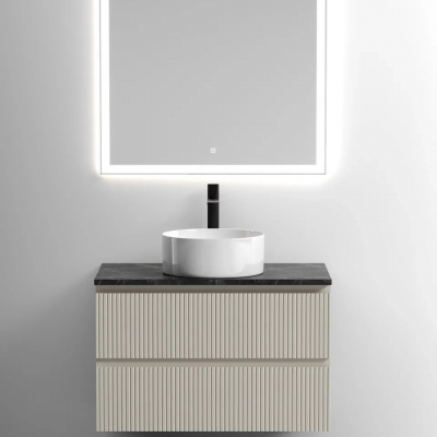 Столешница для ванной комнаты SANCOS 800х460 с отверстием под смеситель, цвет black sky, артикул TT80A1X, TT80A1X