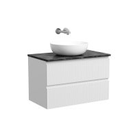 Тумба подвесная SANCOS Snob R, Bianco 790х445х500, под столешницу без отверстия под смеситель, цвет Black Sky, SNR80W