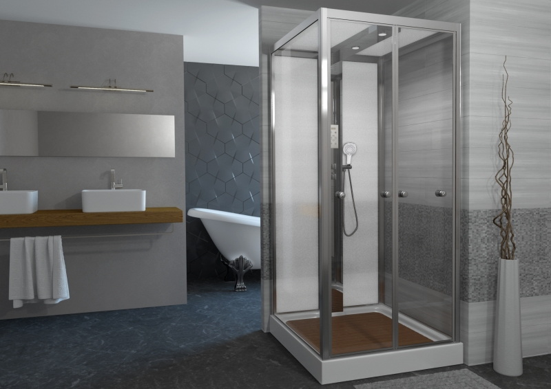 Душевая кабина AvaCan Z111MT с баней 100x100 см, Z111MTSTEAM