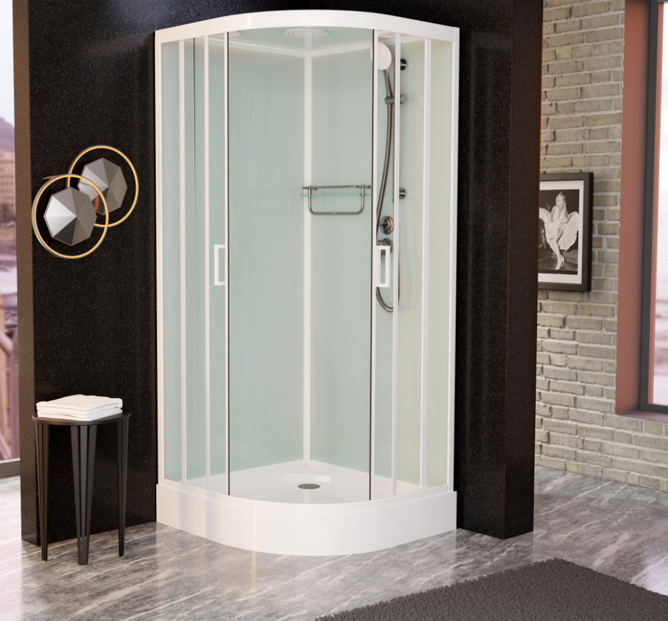 Душевая кабина Frank F400 White 100х100 см, 400400