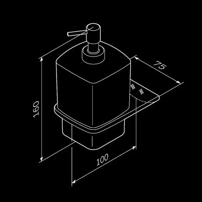 Дозатор для мыла настенный стеклянный AM.PM Inspire 2.0 A50A36900 хром