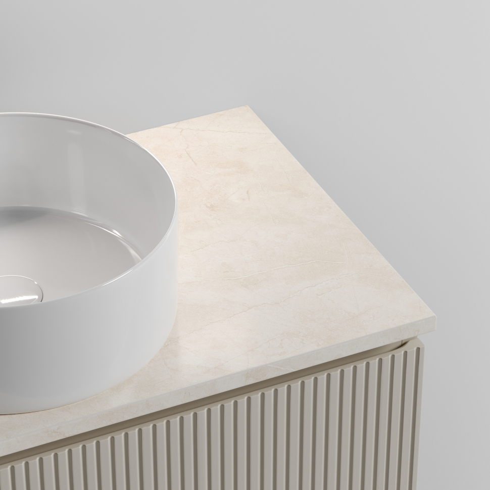 Столешница для ванной комнаты SANCOS 800х460 с отверстием под смеситель, цвет kreman, артикул TT80A2X, TT80A2X