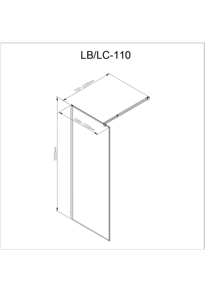 Душевая перегородка AvaCan LC 110 MT, LC110MT