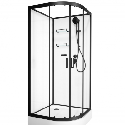 Душевая кабина Frank F420 Black без крыши 120x120 см, 420040