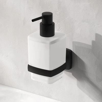 Дозатор для мыла настенный стеклянный AM.PM Gem A9036922 черный