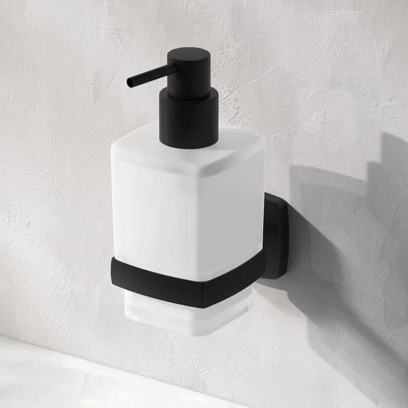 Дозатор для мыла настенный стеклянный AM.PM Gem A9036922 черный