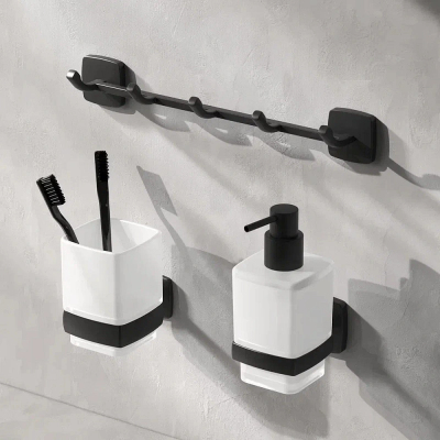 Дозатор для мыла настенный стеклянный AM.PM Gem A9036922 черный