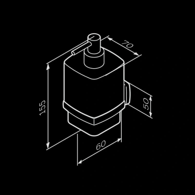 Дозатор для мыла настенный стеклянный AM.PM Gem A9036922 черный
