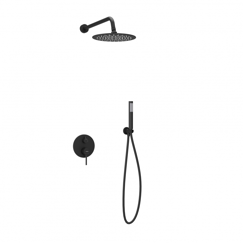 Душевой комплект SANCOS Select встраиваемый для душа, цвет черный матовый, SC3003MB