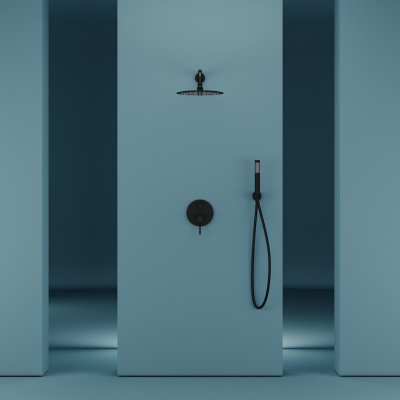 Душевой комплект SANCOS Select встраиваемый для душа, цвет черный матовый, SC3003MB