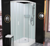 Душевая кабина Frank F411R М White без крыши матовое стекло 110x80 см, 20019