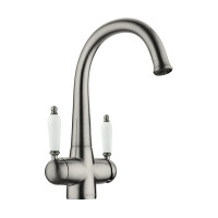 Смеситель для кухни Omoikiri Okinawa 2-SI латунь/античное серебро, 4994255