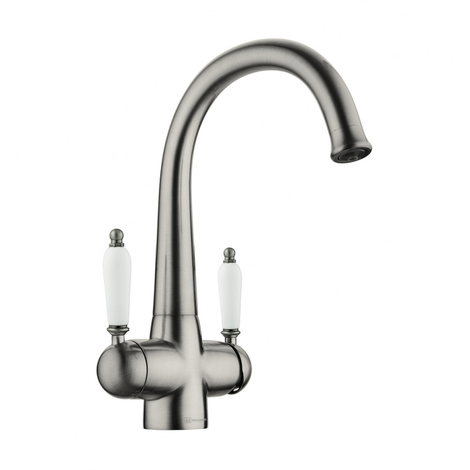 Смеситель для кухни Omoikiri Okinawa 2-SI латунь/античное серебро, 4994255