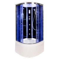 Душевая кабина DTO BM 4590 LED Black с гидромассажем (90x90)