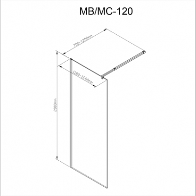 Душевая перегородка AvaCan MC120 MT, MC120MT