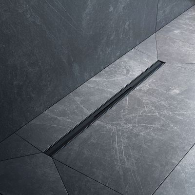 Душевой трап (лоток) 60 AM.PM MasterFlow Slim W01SC-S11-060-05BM комбинированный затвор с черной матовой решеткой