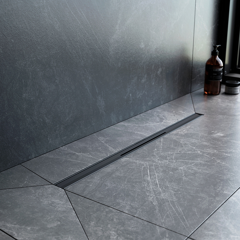 Душевой трап (лоток) 60 AM.PM MasterFlow Slim W01SC-S11-060-05BM комбинированный затвор с черной матовой решеткой