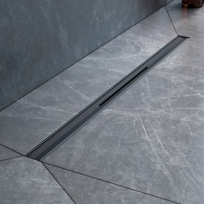 Душевой трап (лоток) 60 AM.PM MasterFlow Slim W01SC-S11-060-05BM комбинированный затвор с черной матовой решеткой