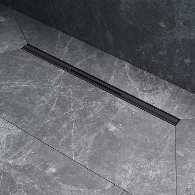 Душевой трап (лоток) 60 AM.PM MasterFlow Slim W01SC-S11-060-05BM комбинированный затвор с черной матовой решеткой