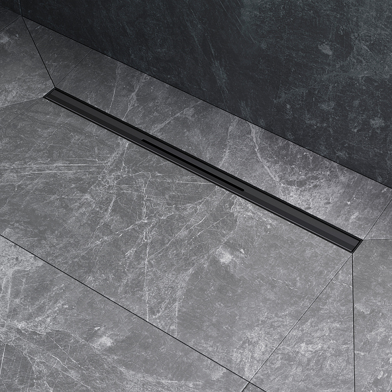 Душевой трап (лоток) 60 AM.PM MasterFlow Slim W01SC-S11-060-05BM комбинированный затвор с черной матовой решеткой