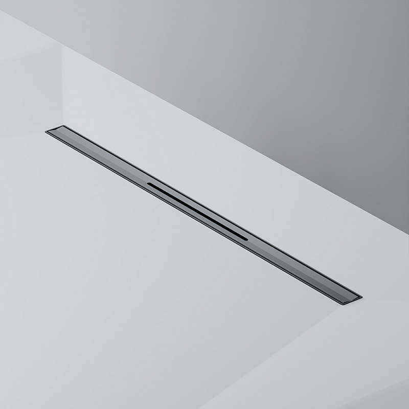 Душевой трап (лоток) 60 AM.PM MasterFlow Slim W01SC-S11-060-05BM комбинированный затвор с черной матовой решеткой