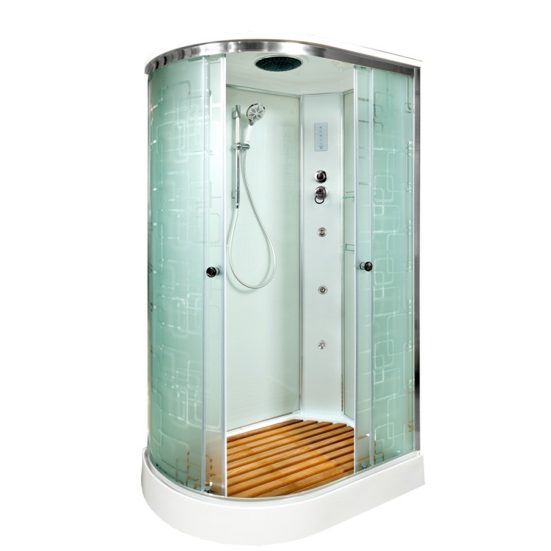 Душевая кабина DTO ЕМ 1512R с электрикой и гидромассажем (120x80)