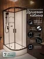 Душевая кабина Frank F412/1 L Black без крыши 120x80 см, 144009