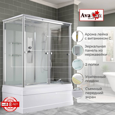 Душевая кабина AvaCan V5016 160x85 см стандартная