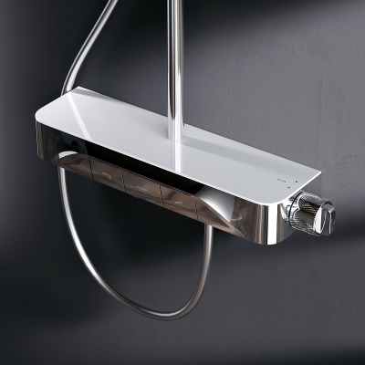 Душевая система AM.PM Func F078F700 стойка с тропическим душем, смесителем, изливом, хром